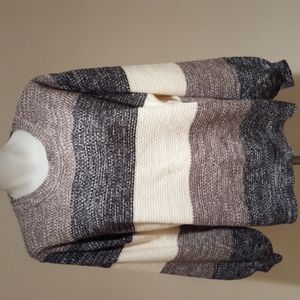 ZENANA mens sweater,size large black grey white